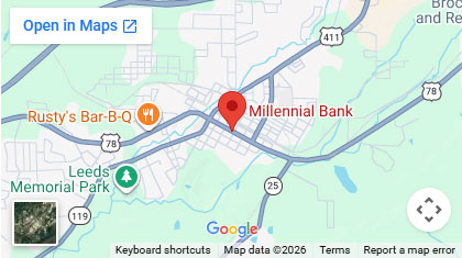 Downtown Leeds location map